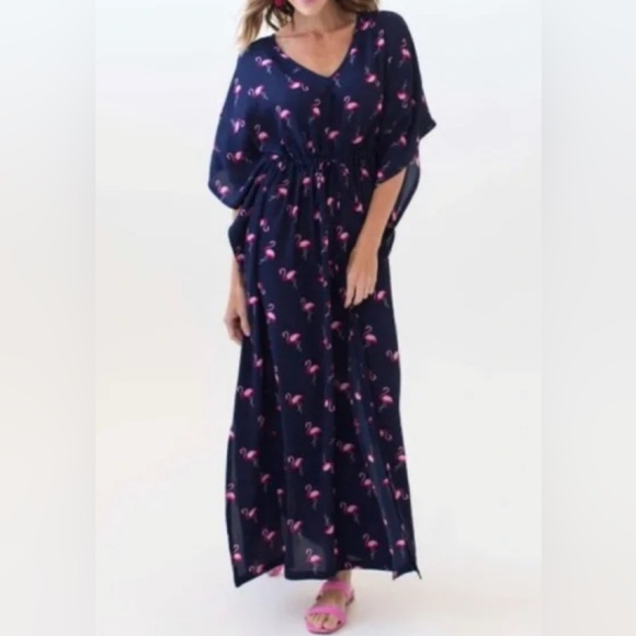 Agnes & Dora Dresses & Skirts - Agnes and Dora Pink Flamingo Kaftan